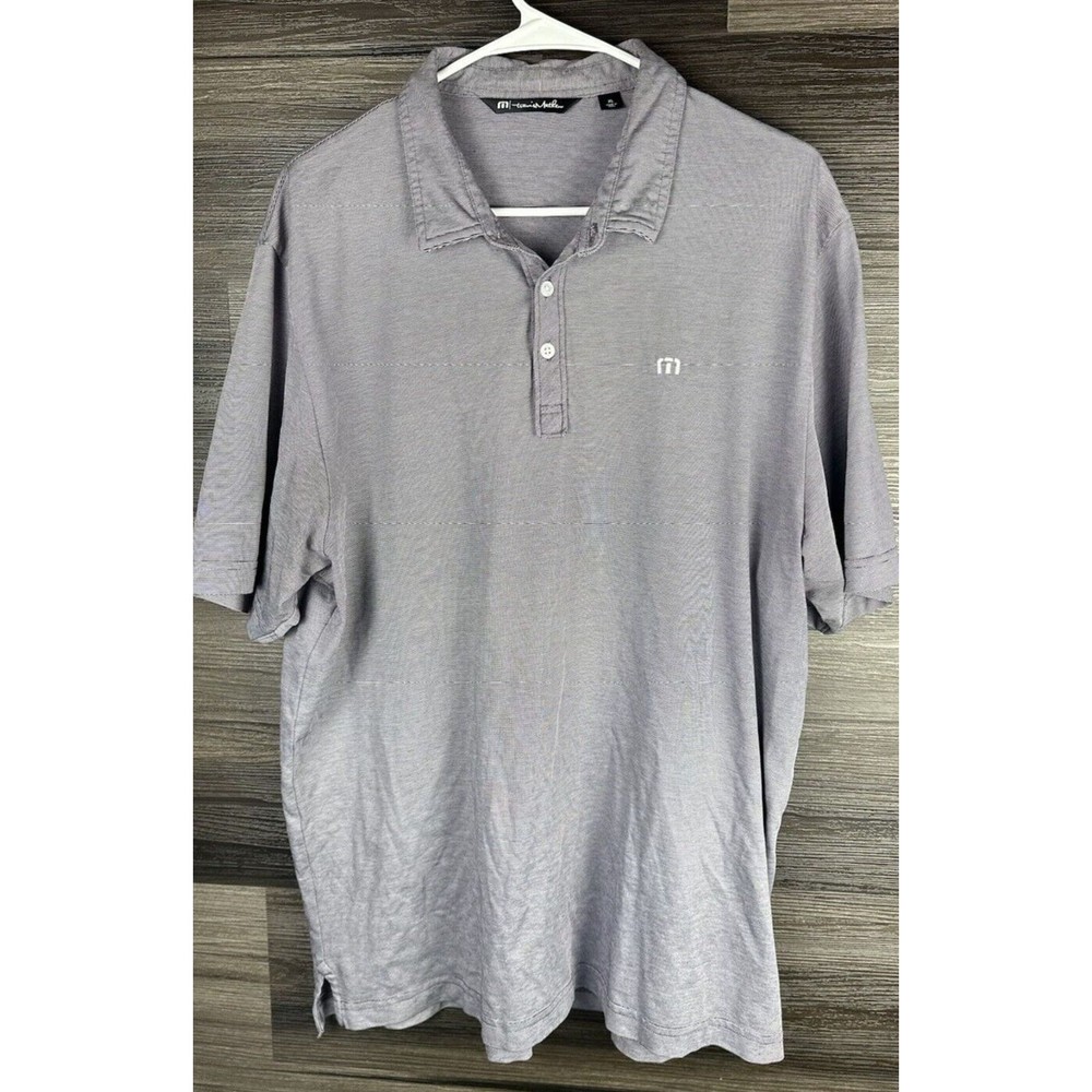 Travis Mathew Polo Shirt Mens XL Golf Performance Stretch Activewear gray